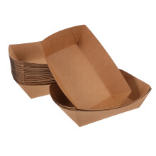 100 Stuks Servieren Verpakkingsdoos 20,90X15,20X4,00Cm Bruin