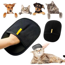 Double-Sided Electrostatic Pet Hair Remover Gloves For Dogs & Cats, Reusable Anti-Static Grooming Gloves One Pair