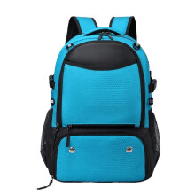 Basketball Bag Waterproof Basketball Backpack With Independent Shoe Compartment Unisex Blue For School And Outdoor Travel