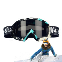 Snow Goggles For Men And Women Unisex Anti-Scratch UV Protection, Windproof Snowboard Goggles With Black Lenses