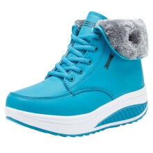 Hiking Shoes For Women Warm Blue Outdoor Boots Thickened Insulation UK Size 6.5 Overknees