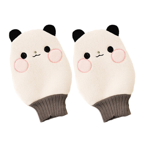 2Stk. Badehandschuhe Polyester Kinder Tiefenreinigung Peeling 2