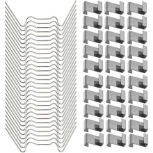 50 Set Glasplatten Befestigungsclips Gewächshaus Klammern Grün