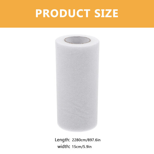 Tulle Stoff Rollenband Weiß Polyester 1 Rolle 2