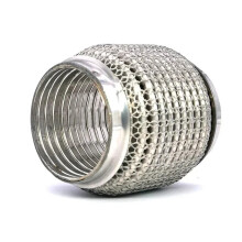 Rear Muffler Tip Stainless Steel Exhaust Corrugated Flex Pipe Coupler With Interlock Flexible Tail 2In-3In 51Mm-100Mm