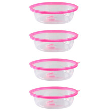 4 Frischhalteabdeckung Für Mikrowelle, Rosa