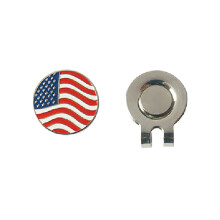 2 Golfball-Marker Mit Amerikanischer Flagge