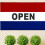 Raindrops Open House Flagge Einfaches Design Multi Banner 1 Satz 5