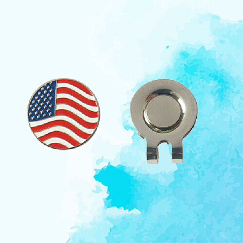 2 Golfball-Marker Mit Amerikanischer Flagge 1