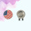 2 Golfball-Marker Mit Amerikanischer Flagge 3