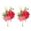 10Pcs Comfortable Red Simulation Flower Corsages Wedding Accessories 1
