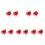 10Pcs Comfortable Red Simulation Flower Corsages Wedding Accessories 3