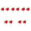 10Pcs Comfortable Red Simulation Flower Corsages Wedding Accessories 4