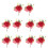 10Pcs Comfortable Red Simulation Flower Corsages Wedding Accessories 7