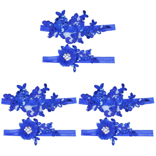 3 Paar Blaue Strumpfhalter Oberschenkelring Beinband 1