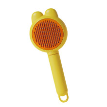 Professional Pet Hair Comb All Breeds Ergonomic Grip Handle For Easy Detangling Knots And Tangles Yellow Grooming Tool