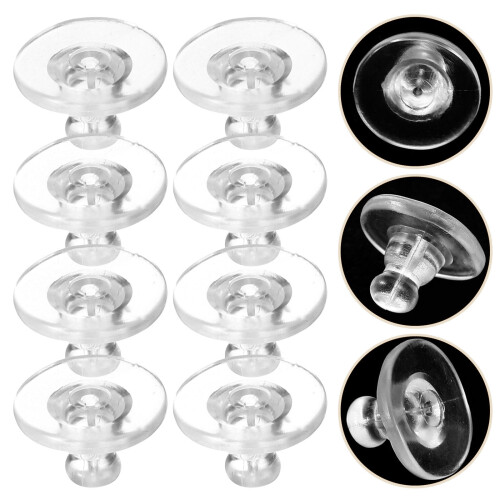 Worgeous 500 Transparente Ohrsteckerstopper Mit Sicherheitsverschluss 2
