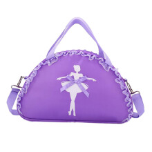 Ballet Dance Bag For Casual Outdoor Storage, Shoulder Bag With Embroidered Ballerina Pattern, Durable Fitness Accessory
