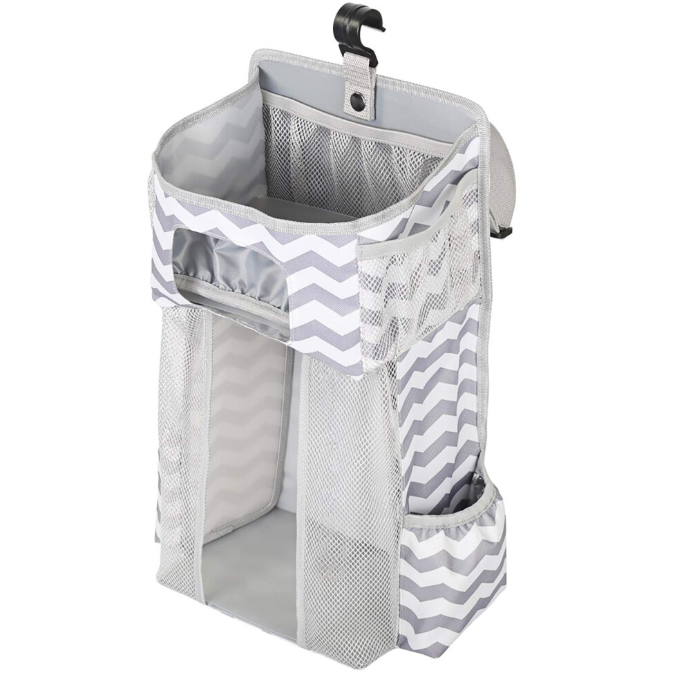 Hanging Diaper Caddy Organizer Baby Diaper Stacker With Wipes Pocket For Changing Table Crib Playard