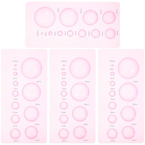 4 Stuks Mini Matrijs PAPIERROLLING Half Bol Koepel