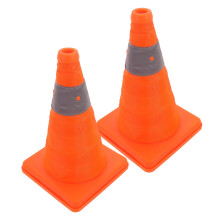 Emergency Road Cones Collapsible Safety Cones 6-Pack Plastic Utility Cones For Schools Construction