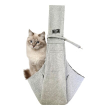 Travel Safe Sling Bag For Dogs, Adjustable Pet Traveling Carrier, Gray, Sling Pouch For Cats, Walking Traveling Camping