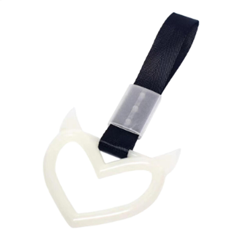 Car Handle Strap For Interior And Exterior Decoration Universal Fit For Suvs Subways Buses Car Warning Ring Black 9393856302581