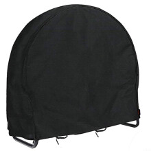 Firewood Log Hoop Cover 40-Inch Ring Wood Pile Holder Storage Tarp Heavy-Duty Oxford Fabric Zipper Protective Cover