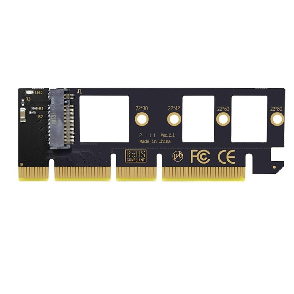 M.2 Nvme Ssd To Pcie 4.0 Adapter Card For Desktop Pc, M-Key, Gen4 X16, 64Gbps Bandwidth, Black 9354506249267