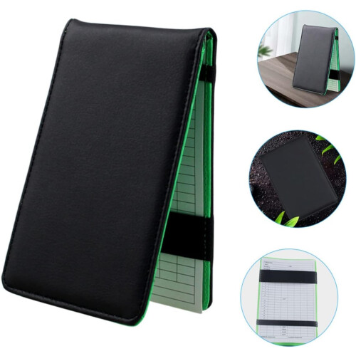 Professional Golf Scorebook PU Scorecard Holder, Compact Notepad, Lightweight Design, Easy Storage, Dust Protection 1