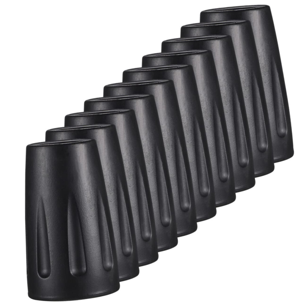 Black Cane Protector For Walking Poles And Crutches - Trekking Pole Tip Covers, Collapsible Pole Tips,