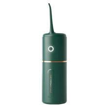 Water Flosser Cordless Oral Irrigator With 2500 RPM Sonic Tech, 3 Modes, 3 Nozzles, 280ml Tank, IPX7, White/Green