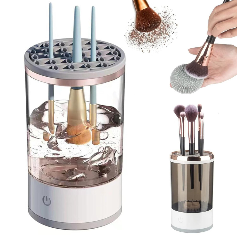 Makeup Brush Cleaning Device Ultimate Electric Makeup Brush Cleaner White Compatible With All Brush Sizes