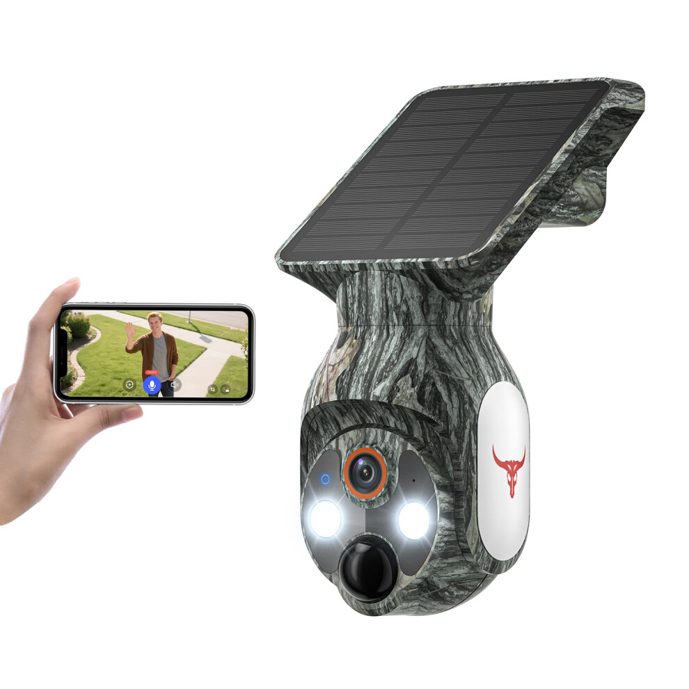 1080P Solar Security Cameras Outdoor Wireless, 360-Degree Pan/Tilt, 2.4Ghz Wifi, Color Night Vision, Real-Time Alerts 9016109376749