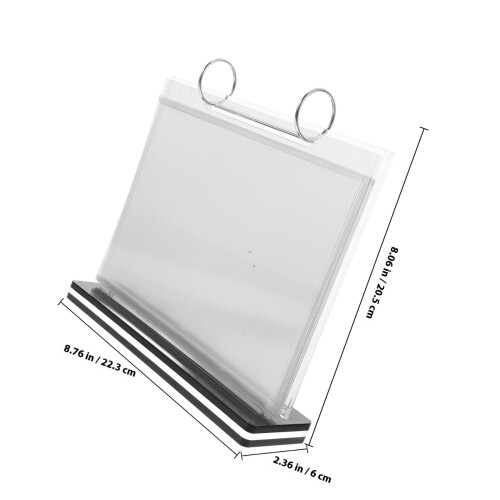 Support De Menu Transparent Stable PVC Et Fer 1