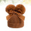 2Stk Kinderstrickmütze Häkelwintermütze Dunkelgelb 9