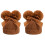 2Stk Kinderstrickmütze Häkelwintermütze Dunkelgelb 2