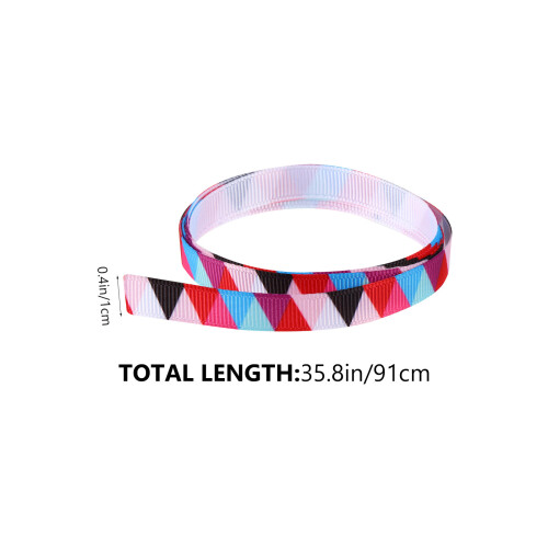 12Pcs Assorted Color Printed Ribbon for DIY Earrings Durable Polyester 1