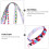 12Pcs Assorted Color Printed Ribbon for DIY Earrings Durable Polyester 7