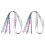 12Pcs Assorted Color Printed Ribbon for DIY Earrings Durable Polyester 5