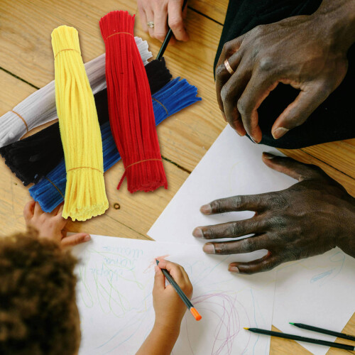 Pipe Cleaner Bastelartikel Polyester Mit Eisen Draht 500 2