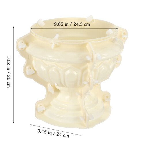 Moule DIY Pot À Fleurs Plastique Beige Décoratif 1