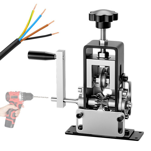 Manual Wire Stripping Machine Hand Crank Or Drill Powered Cable Stripper Machine Adjustable For 1-20 Mm Copper Recycling