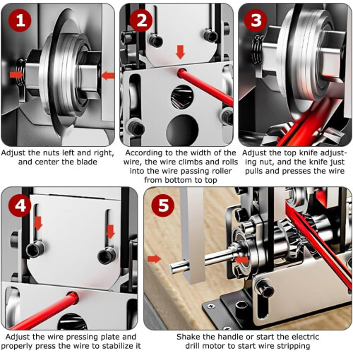 Manual Wire Stripping Machine Hand Crank Or Drill Powered Cable Stripper Machine Adjustable For 1-20 Mm Copper Recycling 2