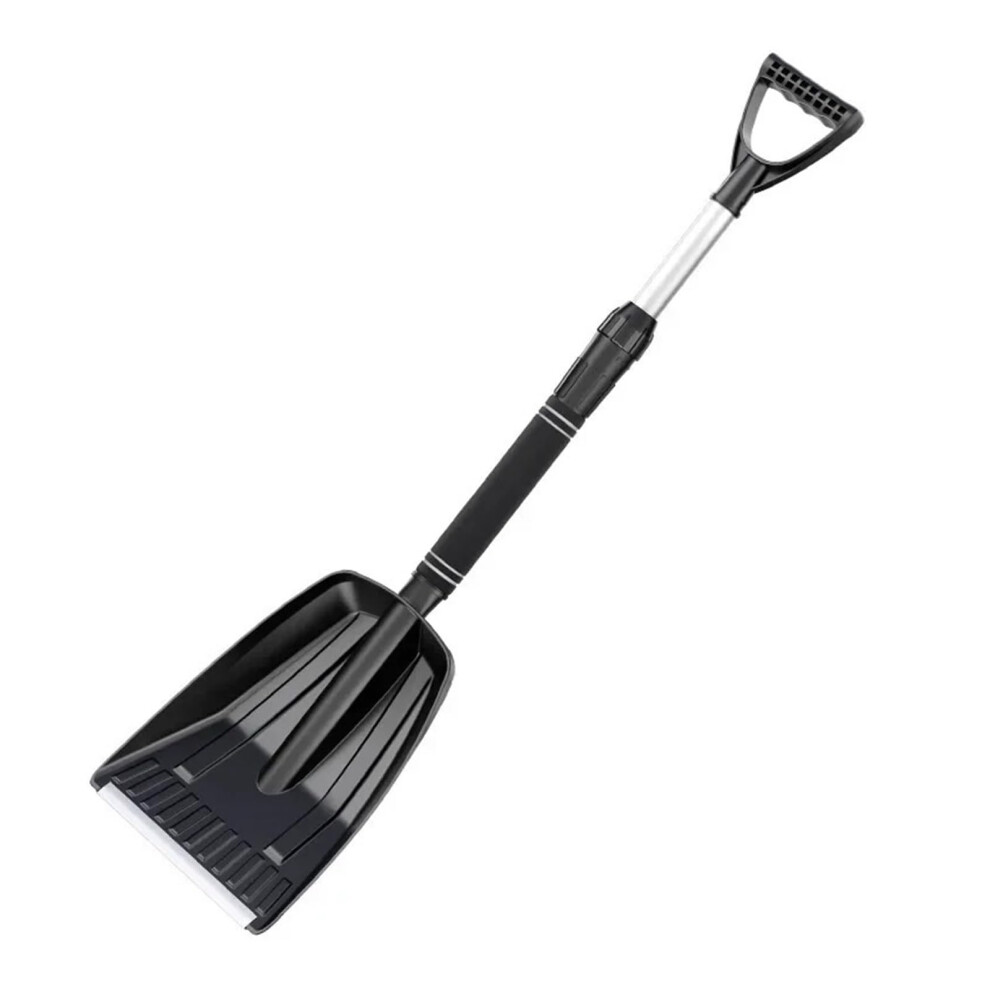 Snow Shovel Removable Car Snow Shovel Aluminum Alloy Abs Multifunctional Thickened Reinforced With Foam Grip Black 9354506250256