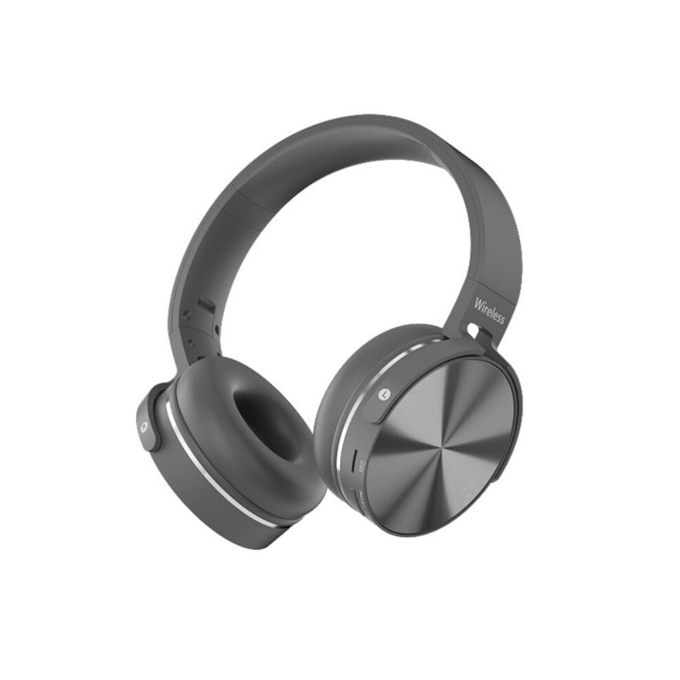 Bluetooth Headphones Over-Ear Wireless Headphones With Mic Foldable Gaming Headset Phone Compatible Grey 9393856304349