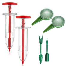 Mini Seeder Handheld Seed Planter, Reusable Garden Tool, Size 6 Red, Seedling Planting, Horticulture