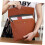 PU Leather Document Bag Unisex Large Capacity Briefcase With Multi-Compartment File Organizer For Office Travel 4