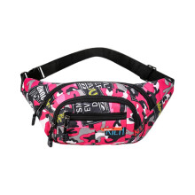 Bum Bag Camouflage Nylon Waist Bag Fanny Pack For Men And Boys Running Hiking Travel Sports Red