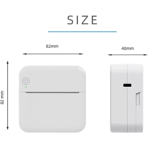 Mini Pocket Thermal Printer Multifunction Sticker Maker 203DPI Instant Photo 57mm Paper Roll BT Connection iOS Android 1
